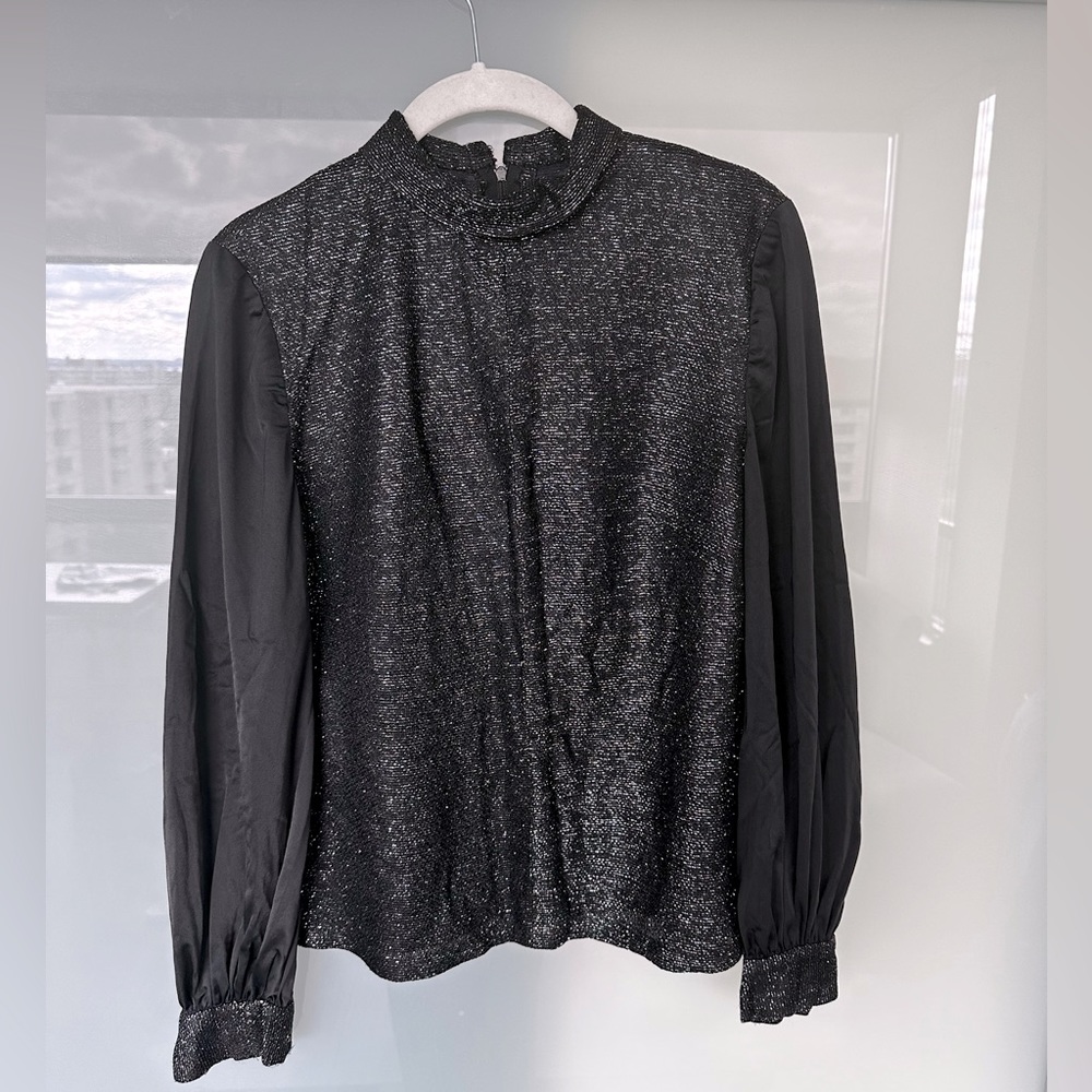 Black evening blouse size medium